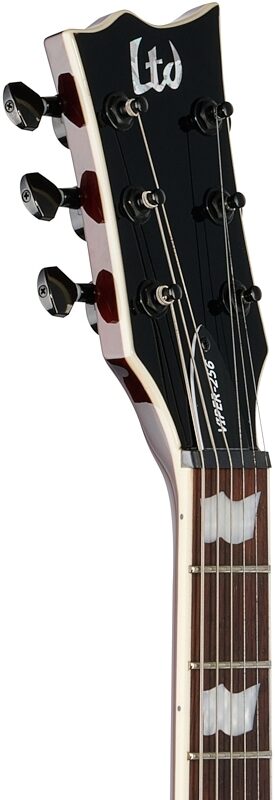 ESP LTD Viper 256QM Electric Guitar, Dark Brown Sunburst, Headstock Left Front