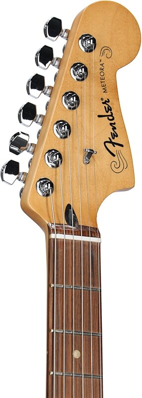 Fender Player Plus Meteora Electric Guitar (with Gig Bag), Belair Blue, Pau Ferro, Headstock Left Front