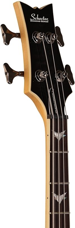Schecter Stiletto Extreme-4 Electric Bass, See Thru Black, Headstock Left Front
