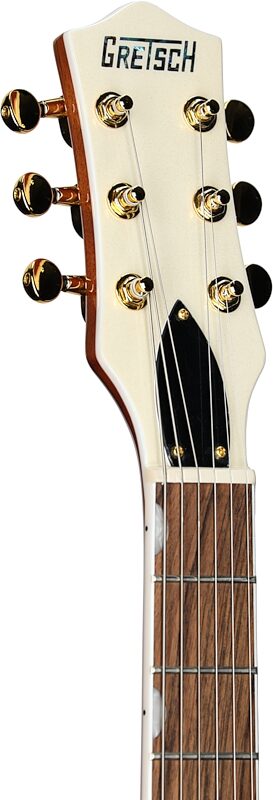 Gretsch Electromatic Pristine Limited Edition Jet Electric Guitar, White Gold, Headstock Left Front