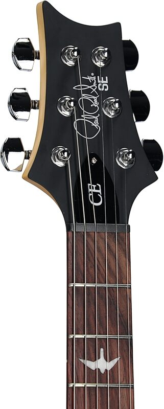 PRS Paul Reed Smith SE CE24 Standard Satin Electric Guitar (with Gig Bag), Metallic Silver, Headstock Left Front