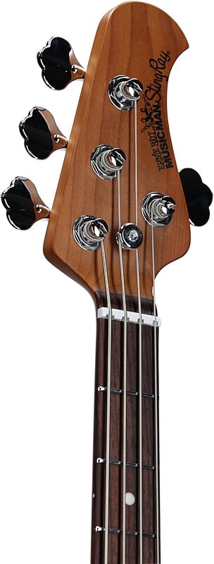 Ernie Ball Music Man StingRay Special Electric Bass (with Case), Burnt Ends, Headstock Left Front