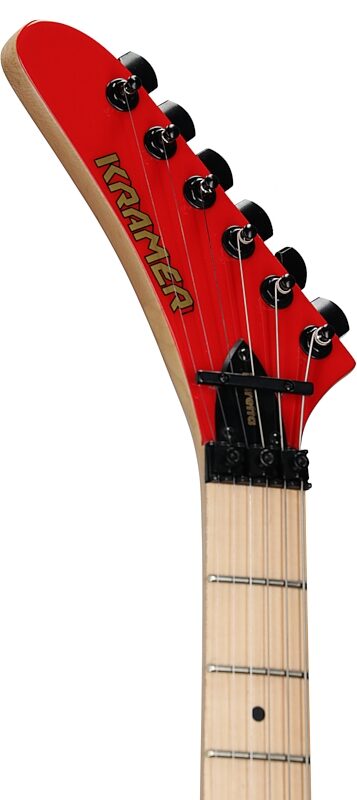 Kramer Baretta Original Series Electric Guitar, Left-Handed, Jumper Red, Headstock Left Front