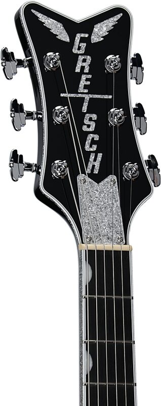 Gretsch Pro Collection Falcon Electric Guitar (with Case), Black, Open Box (Very Good), Headstock Left Front