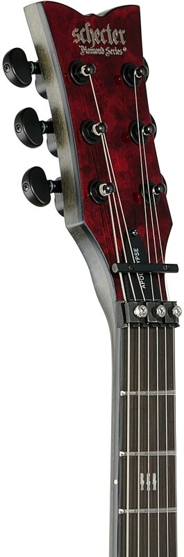 Schecter Solo II Apocalypse Electric Guitar, Red Reign, Floyd Rose Bridge, Blemished, Headstock Left Front