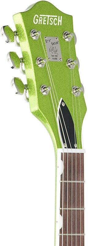Gretsch G6120T-HR Brian Setzer Signature Hot Rod Hollow Body with Bigsby (with Case), Extreme Coolant Green, Headstock Left Front