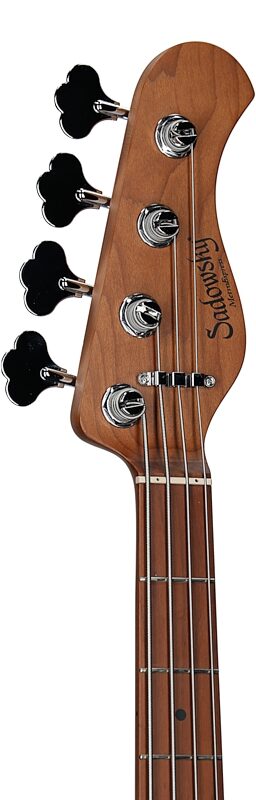 Sadowsky MetroExpress 21-Fret Vintage J/J Electric Bass, Maple Fingerboard, Black, Headstock Left Front