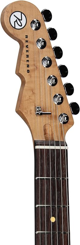 Reverend Double Agent OG Electric Guitar, Left-Handed, Chronic Blue Burst, Headstock Left Front