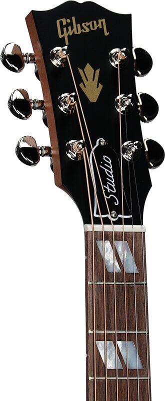 Gibson Hummingbird Studio Walnut Acoustic-Electric Guitar (with Case), Satin Walnut Burst, Headstock Left Front