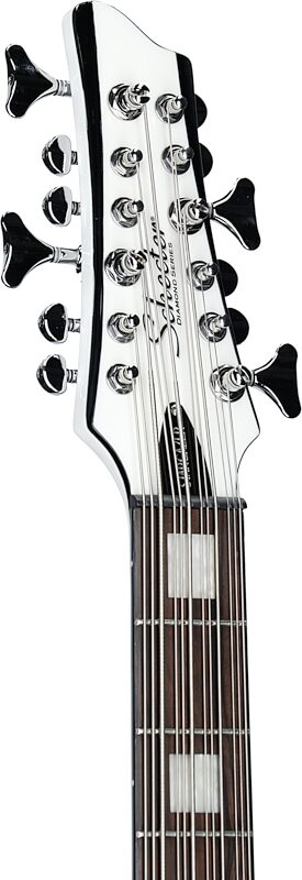 Schecter Stargazer 12 Electric Bass, 12-String, Gloss White, Headstock Left Front