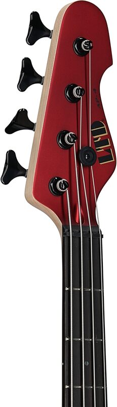ESP LTD AP-4 Electric Bass, Candy Apple Red Satin, Headstock Left Front