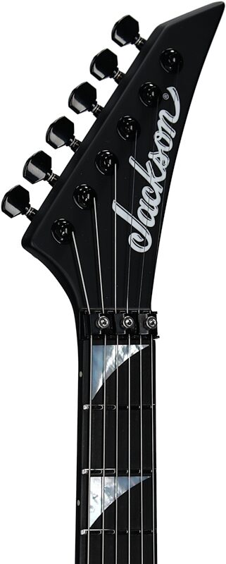 Jackson American Soloist SL2MG Electric Guitar (with Case), Ebony Satin Black, Headstock Left Front