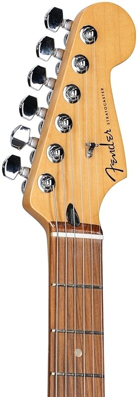 Fender Player Plus Stratocaster HSS Electric Guitar, Pau Ferro Fingerboard (with Gig Bag), Belair Blue, Headstock Left Front