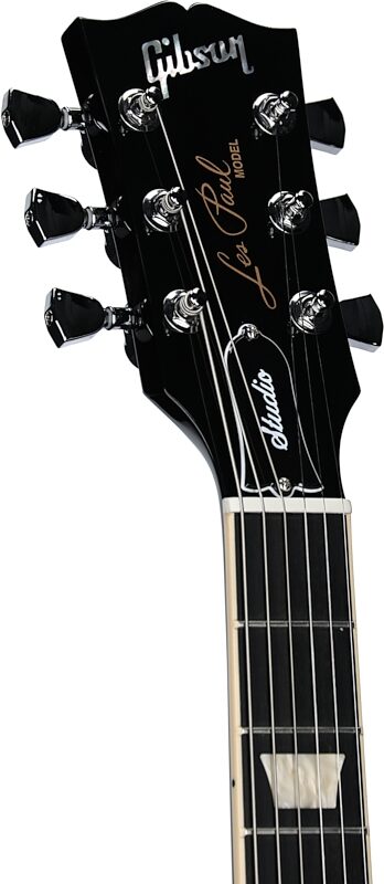 Gibson Exclusive Les Paul Studio Session Electric Guitar (with Soft Case), Smokehouse, Headstock Left Front