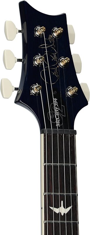 PRS Paul Reed Smith S2 McCarty 594 Singlecut Quilt Electric Guitar (with Gig Bag), Blue Matteo, Headstock Left Front