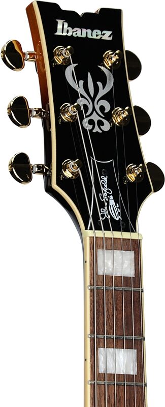 Ibanez JSM10EM John Scofield Electric Guitar, Two-Tone Burst, Headstock Left Front