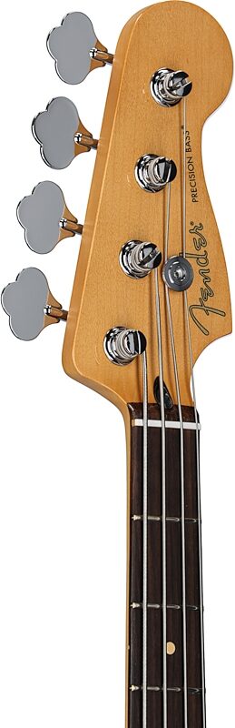 Fender Player II Precision Electric Bass, with Rosewood Fingerboard, Coral Red, Headstock Left Front