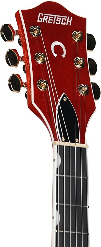 Gretsch G6120TG Players Edition Nashville Electric Guitar (with Case), Orange Stain, Headstock Left Front
