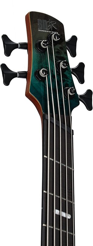 Ibanez SRMS805 Bass Workshop Multi-Scale Electric Bass, 5-String, Tropical Seafloor, Blemished, Headstock Left Front
