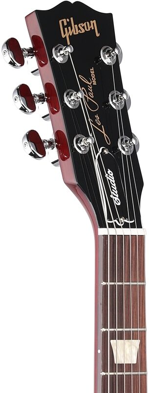 Gibson Les Paul Studio Electric Guitar (with Soft Case), Wine Red, 18-Pay-Eligible, Headstock Left Front
