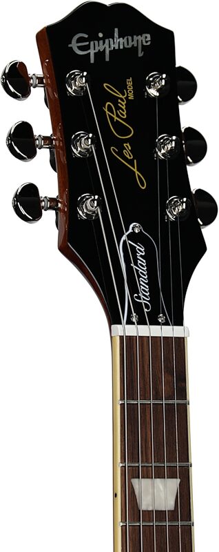 Epiphone Inspired by Gibson Les Paul Standard '60s Electric Guitar (with Gig Bag), Silver Mist, Headstock Left Front