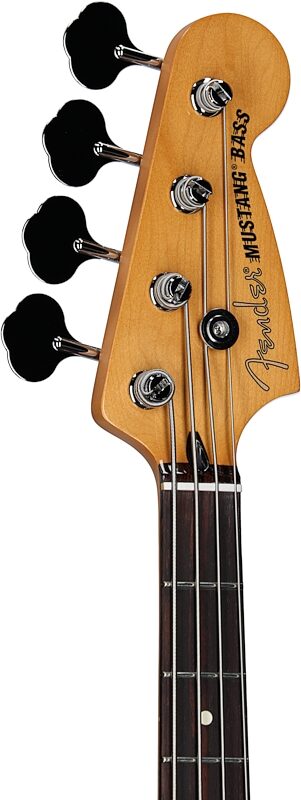 Fender Player II Mustang PJ Electric Bass, with Rosewood Fingerboard, Coral Red, Headstock Left Front