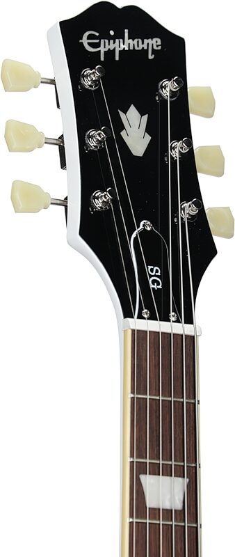 Epiphone SG Standard Electric Guitar, Left-Handed, Alpine White, Headstock Left Front