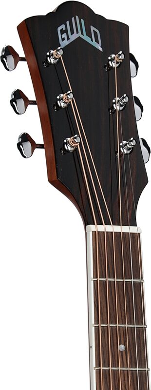 Guild M-260E Deluxe Concert Acoustic-Electric Guitar, Edge Burst, Headstock Left Front