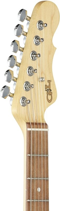 G&L Fullerton Deluxe Doheny Electric Guitar (with Gig Bag), 3-Tone Sunburst, Headstock Left Front