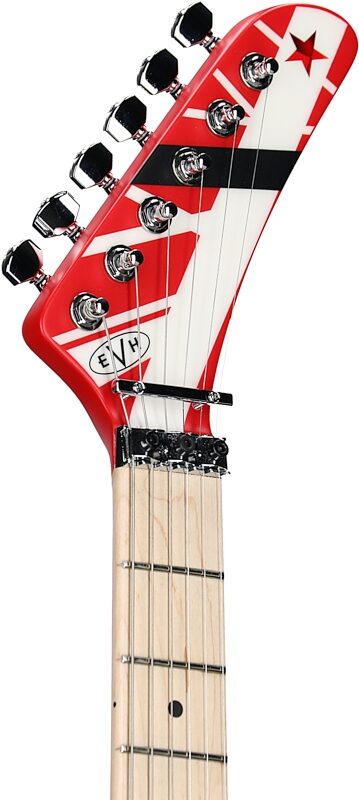 EVH Eddie Van Halen Striped Series Electric Guitar, 5150, Headstock Left Front