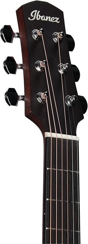 Ibanez AAD190CE Advanced Acoustic Acoustic-Electric Guitar, Weathered Black, Headstock Left Front