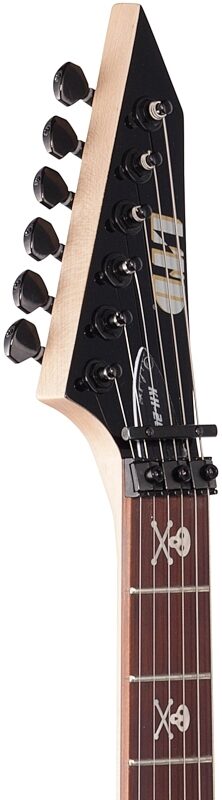 ESP LTD Kirk Hammett KH202 Electric Guitar, Left-Handed, Black, Headstock Left Front