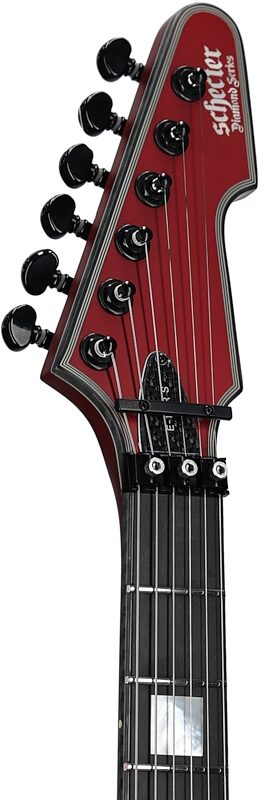 Schecter E-1 FR S Special Edition Electric Guitar, Satin Candy Apple Red, Headstock Left Front