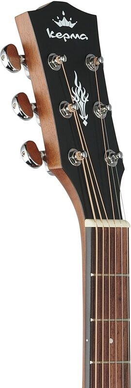 Kepma K3 Series GA3-130 Acoustic Guitar, Black Matte, Headstock Left Front