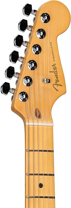 Fender American Ultra II Stratocaster Electric Guitar, Maple Fretboard (with Case), Solar Flare, Headstock Left Front