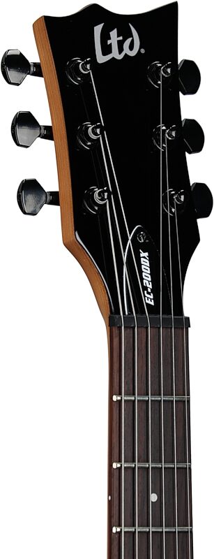 ESP LTD EC-200DX FM Electric Guitar, Blue Burst, Headstock Left Front