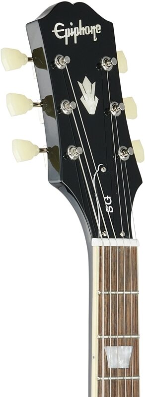 Epiphone SG Standard Electric Guitar, Ebony, Headstock Left Front