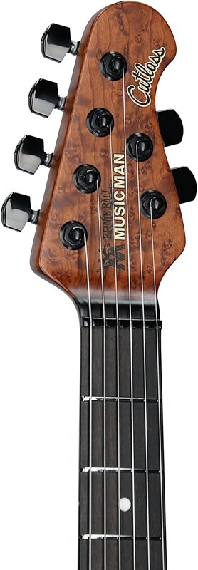 Ernie Ball Music Man Cutlass HT SSS Electric Guitar (with Case), Dark Rainbow, with Mono Bag, Headstock Left Front