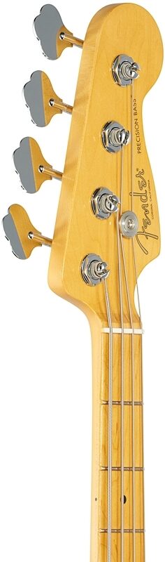 Fender American Pro II Precision Electric Bass, Maple Fingerboard (with Case), Olympic White, Headstock Left Front