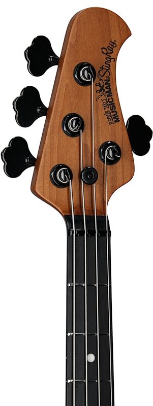 Ernie Ball Music Man StingRay Special HH Electric Bass (with Case), Brulee, Headstock Left Front