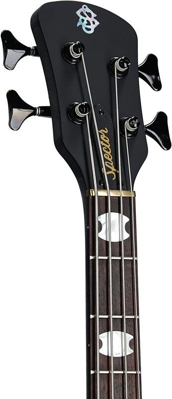 Spector Euro4 LX Electric Bass (with Gig Bag), Nightshade Matte, Headstock Left Front