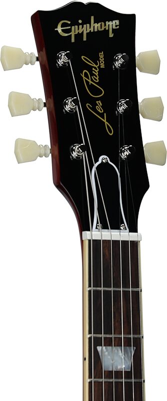 Epiphone Inspired by Gibson Custom 1960 Les Paul Standard Reissue Electric Guitar (with Case), Washed Cherry Sunburst, Headstock Left Front
