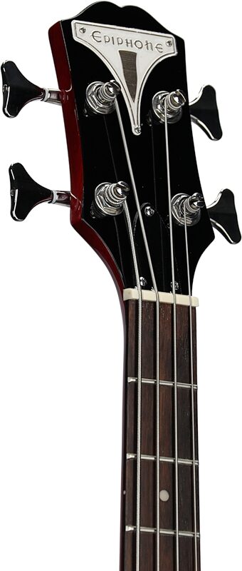 Epiphone Newport Bass Guitar, Cherry, Open Box (Very Good), Headstock Left Front