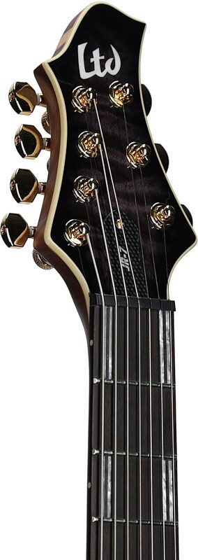 ESP LTD Javier Reyes JR-7 Electric Guitar (with Case), Faded Blue, Headstock Left Front
