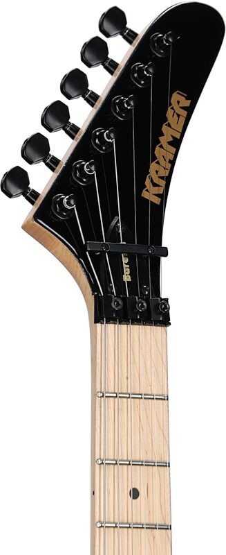 Kramer Baretta Custom Graphics Electric Guitar (with EVH D-Tuna and Gig Bag), Feral Cat, Custom Graphics, Headstock Left Front