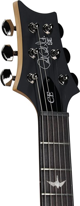 PRS SE Swamp Ash CE24 Sandblasted Limited Edition Electric Guitar (with Gig Bag), Sandblasted Blue, Headstock Left Front