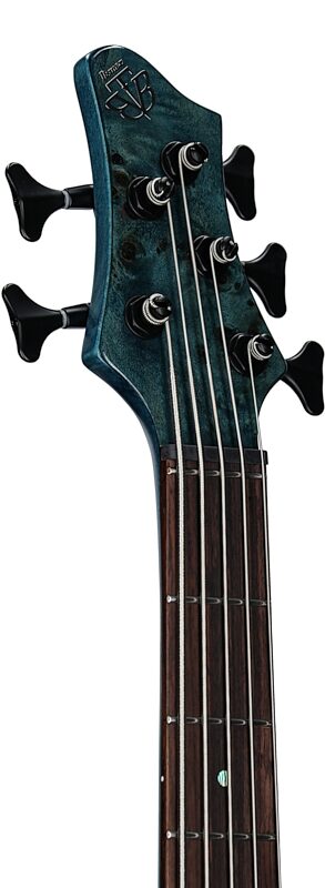 Ibanez BTB945 Electric Bass, 5-String, Cosmic Blue Low Gloss, Headstock Left Front