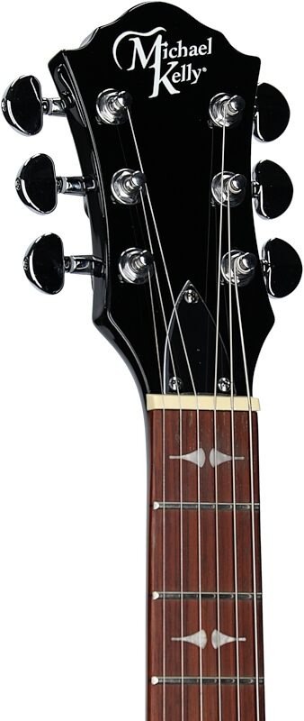 Michael Kelly Patriot Decree Standard Electric Guitar, Left Handed, Gloss Black, Headstock Left Front