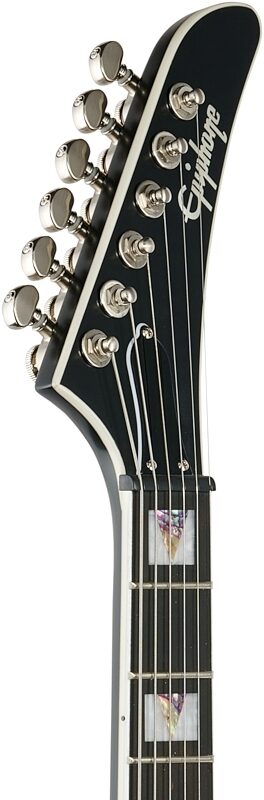 Epiphone Extura Prophecy Electric Guitar, Purple Tiger Aged Gloss, Headstock Left Front
