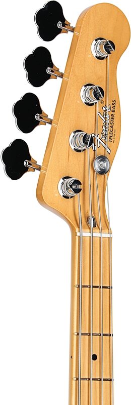 Fender Vintera II '70s Telecaster Electric Bass, Maple Fingerboard (with Gig Bag), Vintage White, Headstock Left Front
